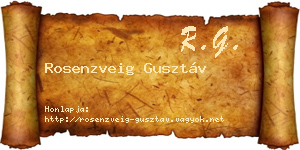 Rosenzveig Gusztáv névjegykártya